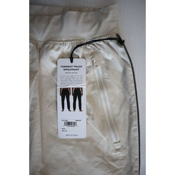 Alo Yoga M5097R Men's Sz M Bone/Beige Torrent Track Sweatpants - Picture 7 of 16